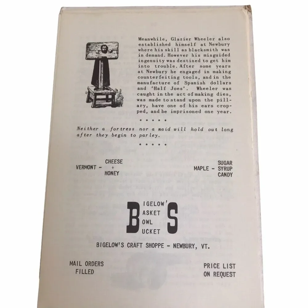 Vintage CRACKER BARREL COOKBOOK First Congregational Church  NEWBURY Vermont